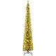 preview thumbnail 38 of 43, Green PVC Metal Slim Pencil Christmas Tree with LED Lights