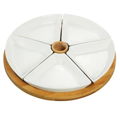 Stoneware Appetizer Server 6 Piece Set