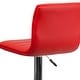 preview thumbnail 32 of 111, Modern Vinyl Stitch Back Adjustable Height Barstool - 16"W x 19"D x 35" - 44"H