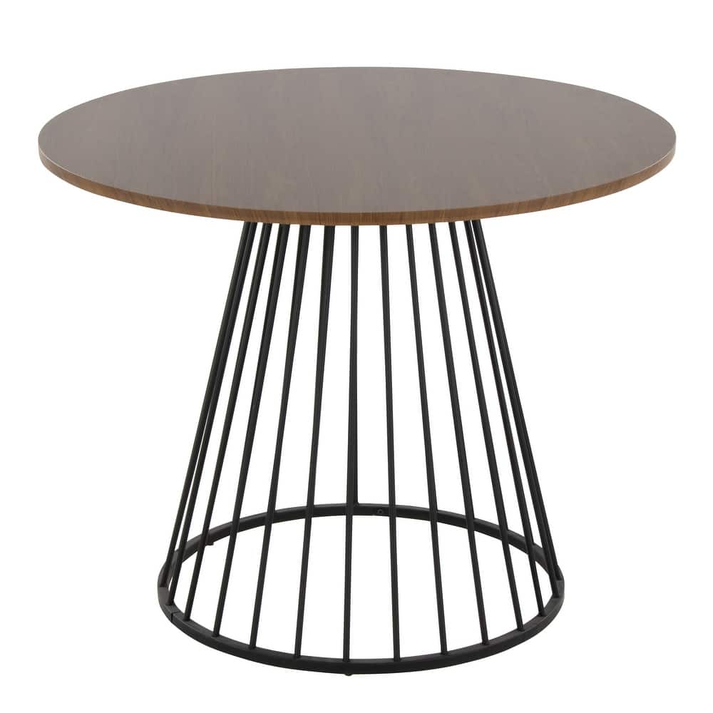 Silver Orchid Canary Pugo Round Dining Table with Pedestal Base
