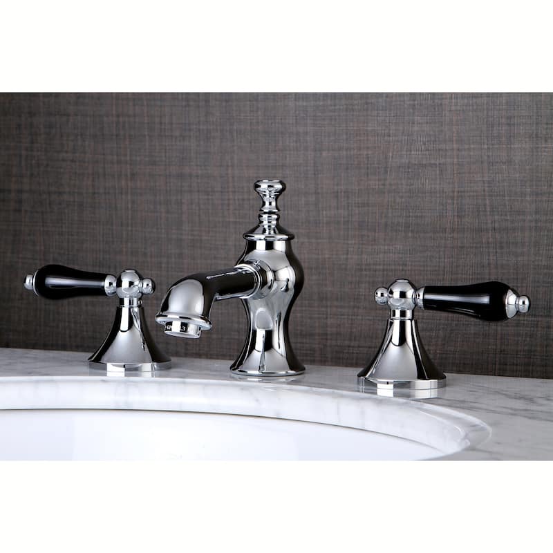Duchess Deck Mount Widespread Bathroom Faucet with Brass Pop-Up