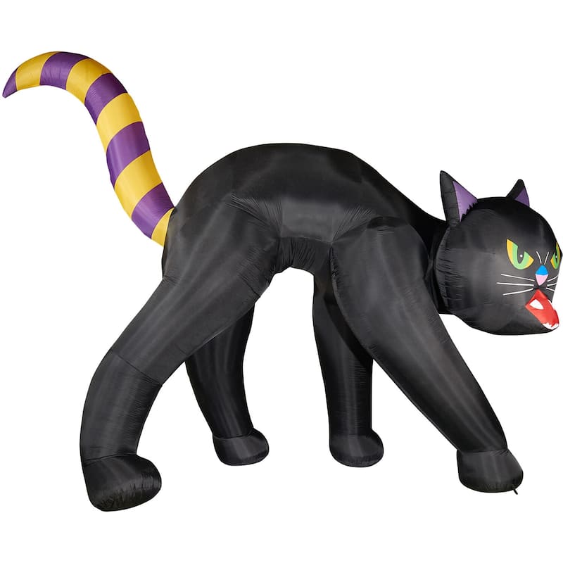 Haunted Hill Farm 9.8-Ft. Tall Inflatable Pre-Lit Black Cat