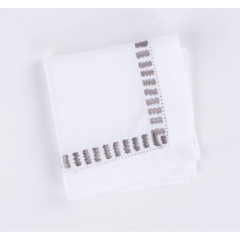 Serena Cocktail Napkin Set (Set of 4) - Grey