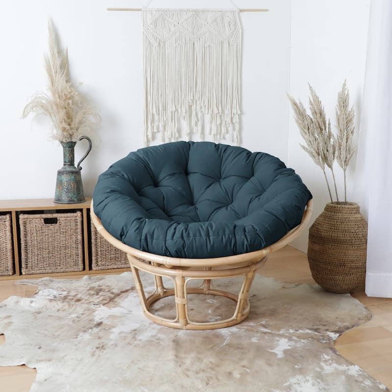 Humble + Haute Round Papasan Cushion - 44 x 44 x 4 inches - Wedge Wood