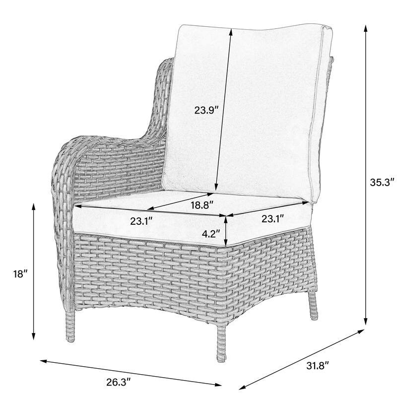 Patio Furniture Outdoor Conversation Set 6 Pieces