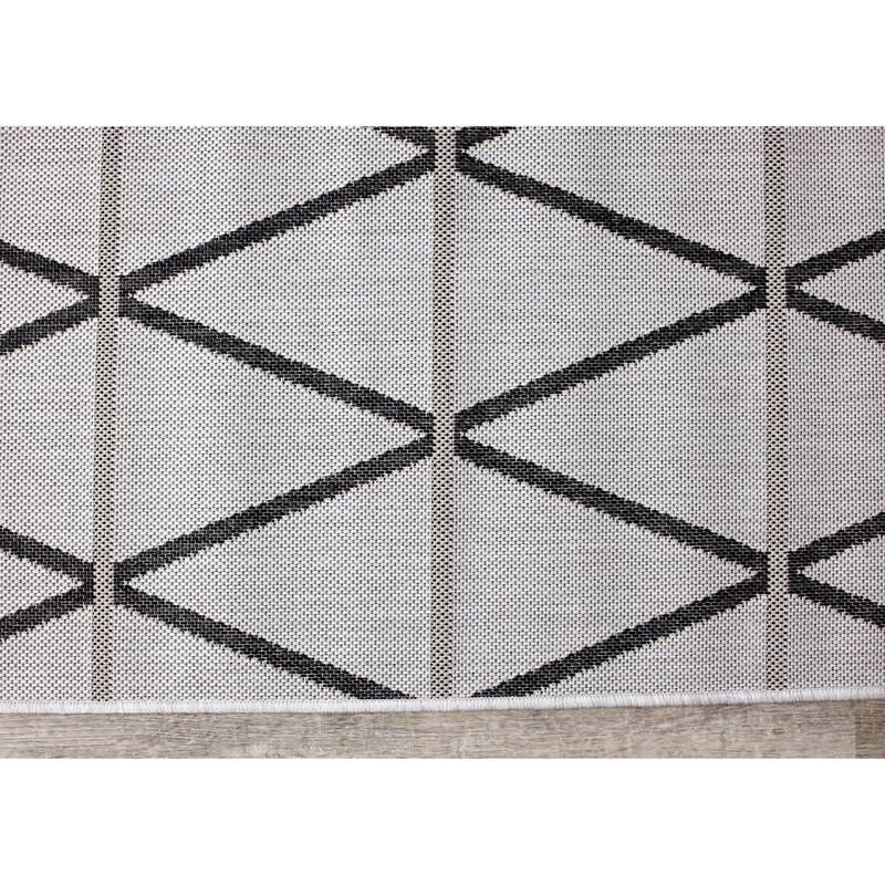 Jackson Collection - Grey Diamond Indoor/Outdoor Rug