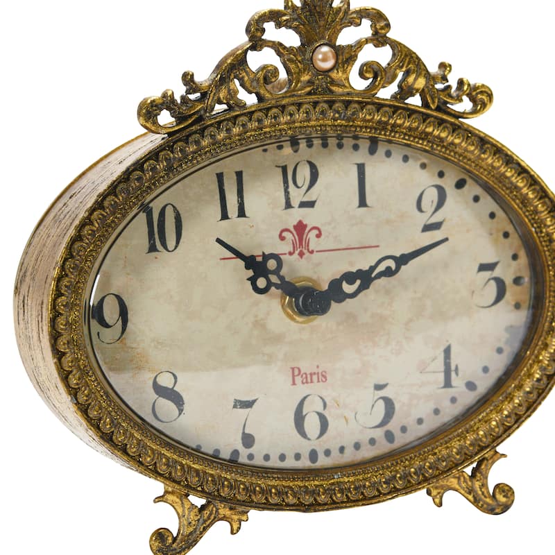 Decorative Pewter Mantel Clock