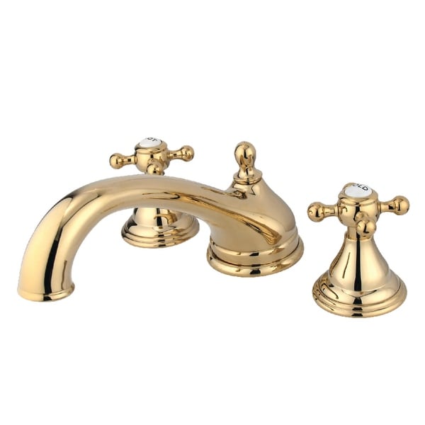 Kingston Brass KS553.BX Vintage Deck Mounted Roman Tub Filler with Cross Handles