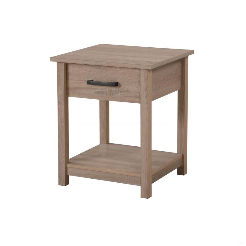 Contemporary Sandle Wood Nightstand with Spacious Top