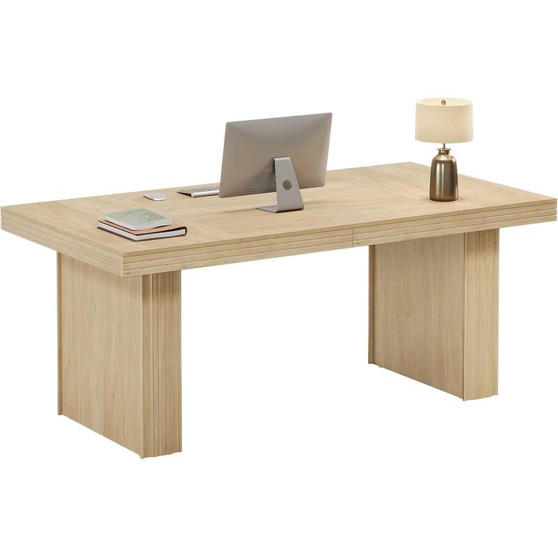 63" Modern Computer Desk, Farmhouse Executive Desk Workstation for Home Office
