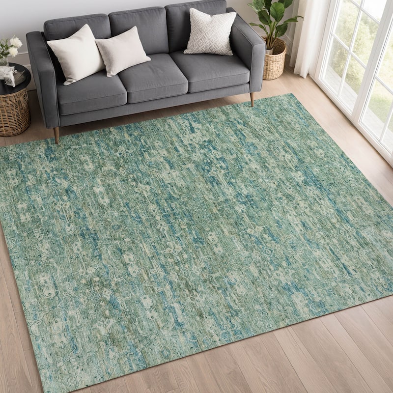 Machine Washable Indoor/ Outdoor Traditional Harmony Chantille Rug