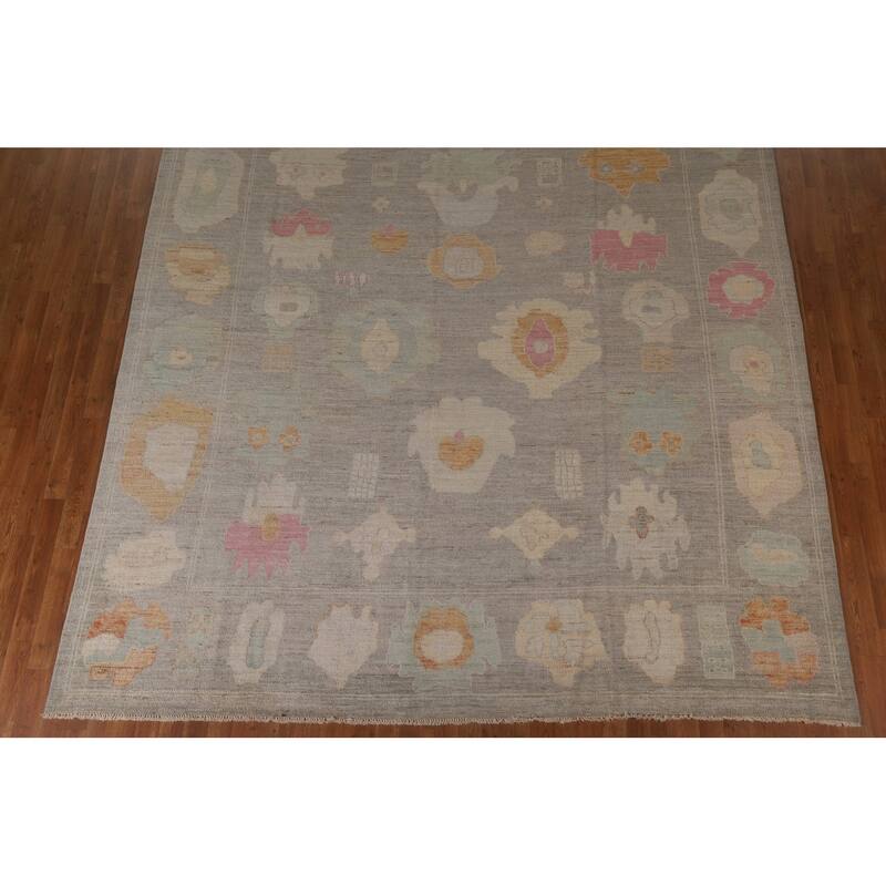 Handmade Oushak Turkish Area Rug Oriental Wool Carpet - 9'3"x 12'4"