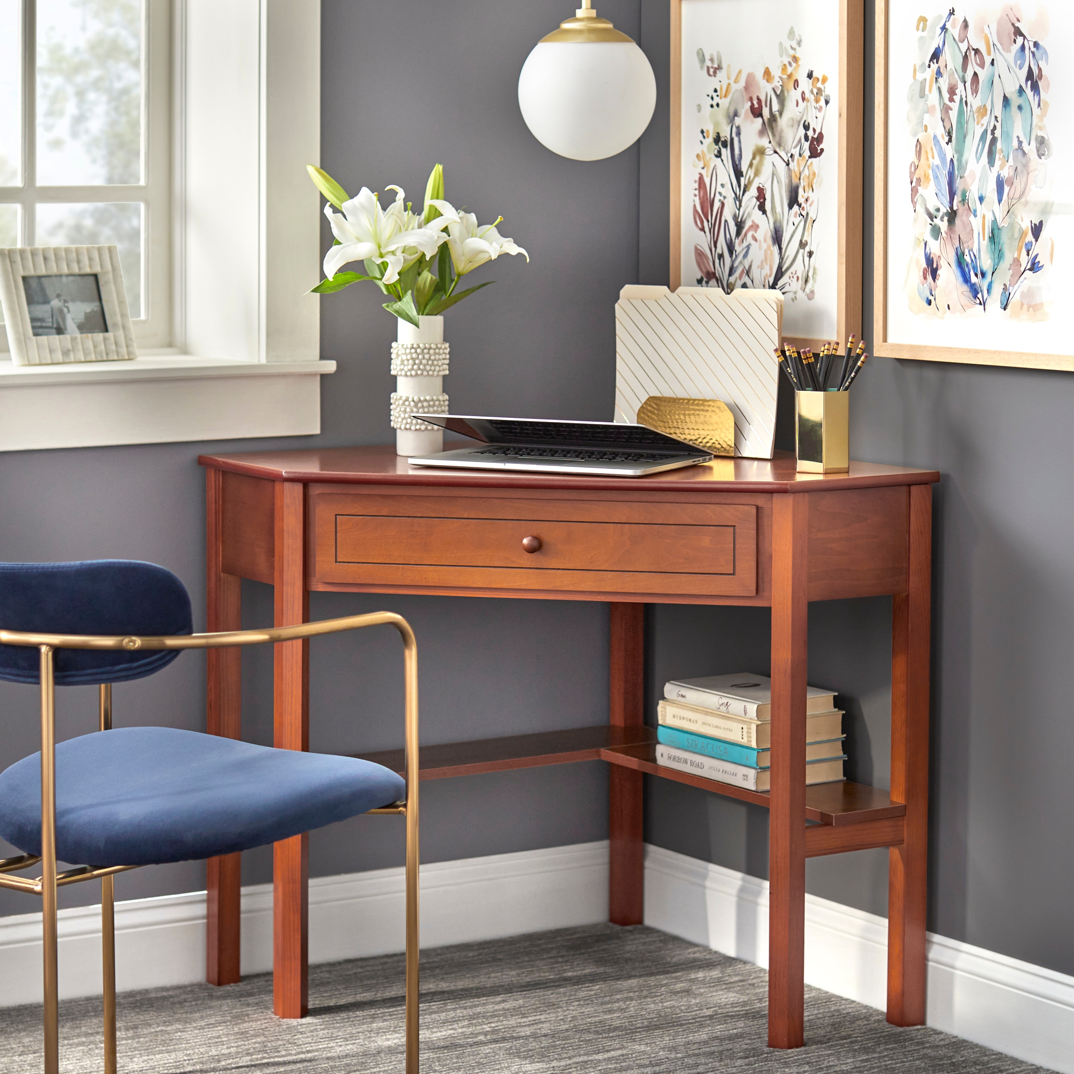 Porch & outlet den desk