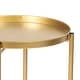 preview thumbnail 15 of 28, Adeco Gold End Table Metal Waterproof Snack Beside Table Accent Coffee Table - 16.9""(D)x 16.9""(W)x 20.5""(H)