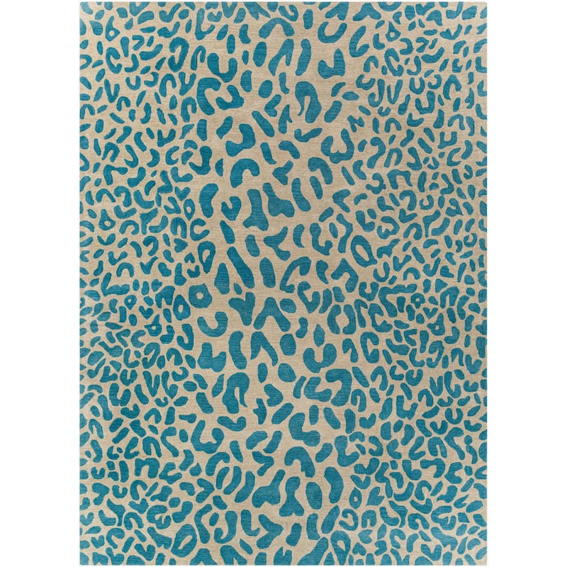 Livabliss Glam Athena Animal Area Rug - 8' x 11' - Teal
