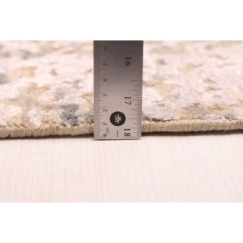 ECARPETGALLERY Hand-knotted Legacy Grey Silk, Wool Rug - 2'5 x 10'3