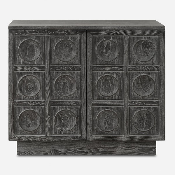 slide 2 of 9, 2-Door Storage Cabinet - 39.5" - Ebony Stained Finish
