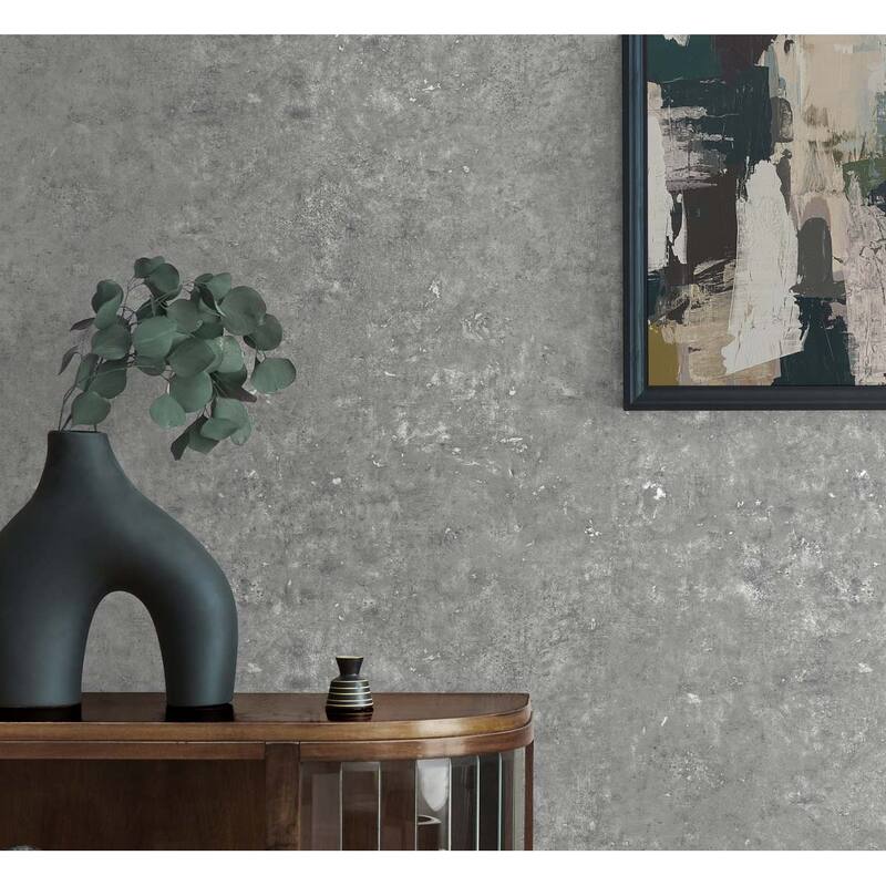 Seabrook Designs Cement Faux Embossed Vinyl Unpasted Wallpaper
