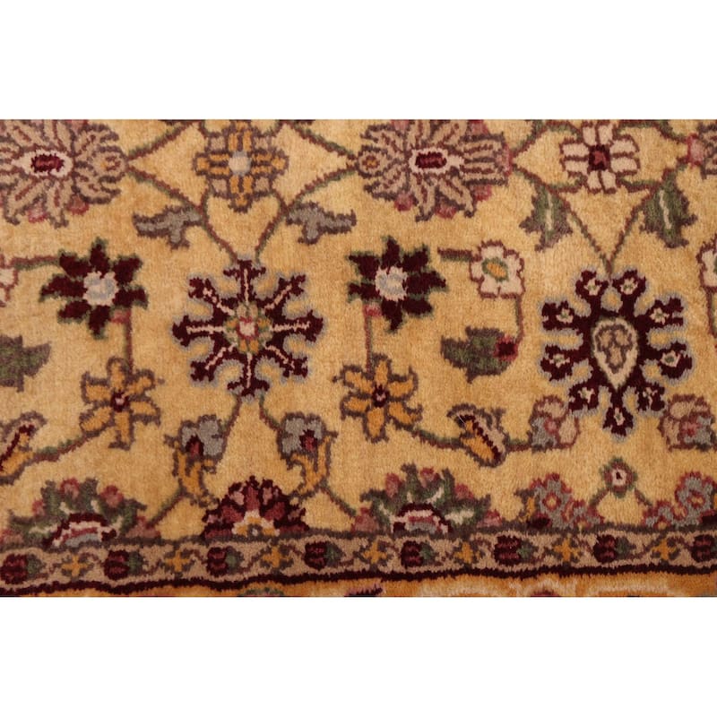 ECARPETGALLERY Hand-knotted Finest Agra Jaipur Light Yellow Wool Rug - 2'6 x 8'2