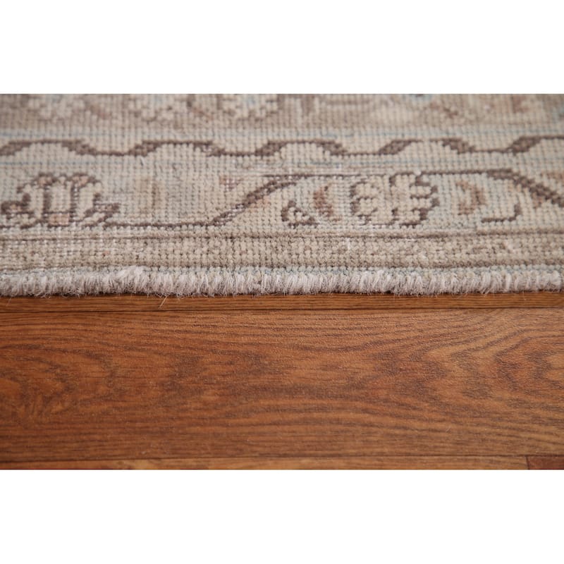 Distressed Tabriz Persian Vintage Area Rug Hand-knotted Wool Carpet - 6'10" x 9'6"