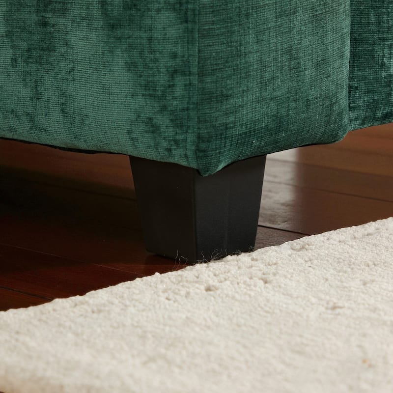 Modern Chenille Loveseat with Wide Armrests, Modular Small Couch for Living Room & Apartment, Double-Layer Cushion Comfort