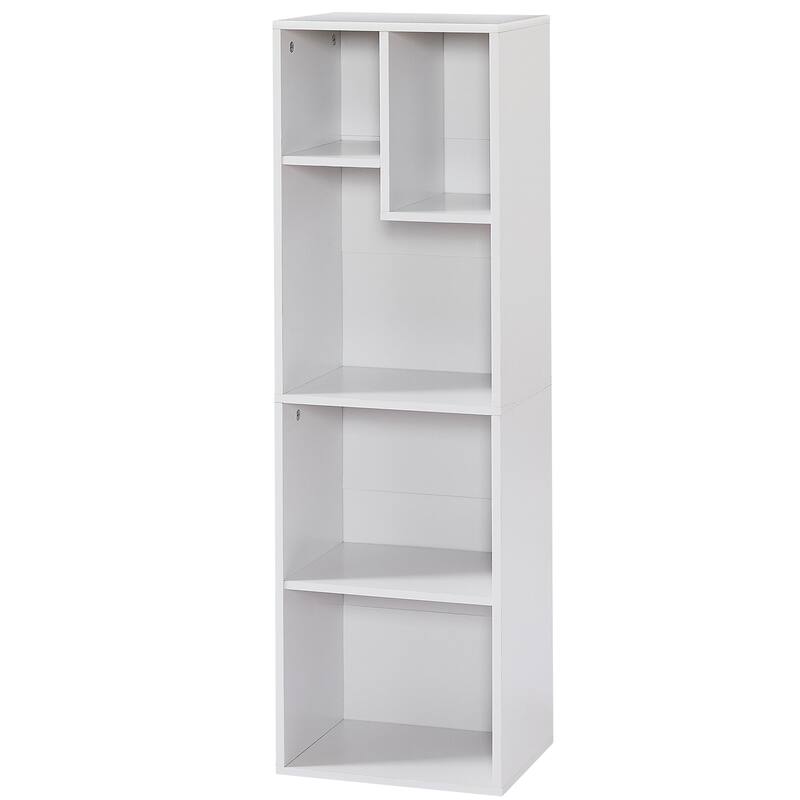 5 Cubes Wood Bookcase 5-Tier Bookshelf Storage Shelf