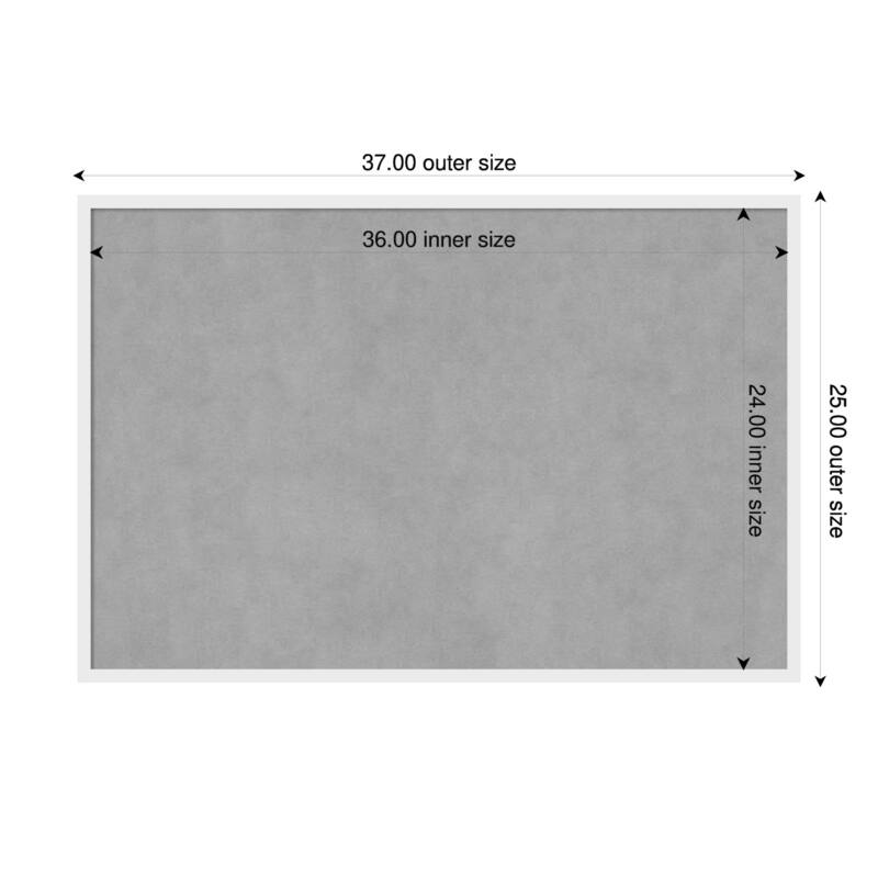 Amanti Art Incline Black Framed - 37 x 25 in - Incline White