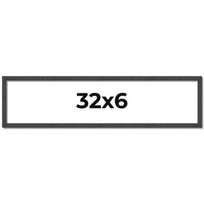 32x6 Frame Brown Solid Wood Picture Frame - Complete Modern Photo