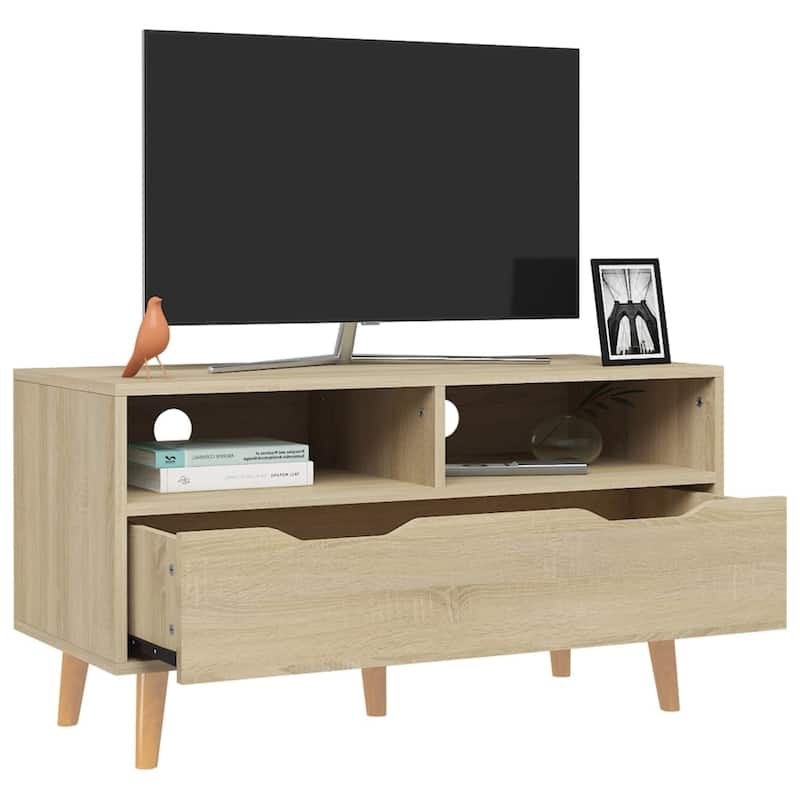 vidaXL TV Stand TV Console Sideboard TV Unit Home Media Unit Engineered Wood - 35.4" x 15.7" x 19.1"