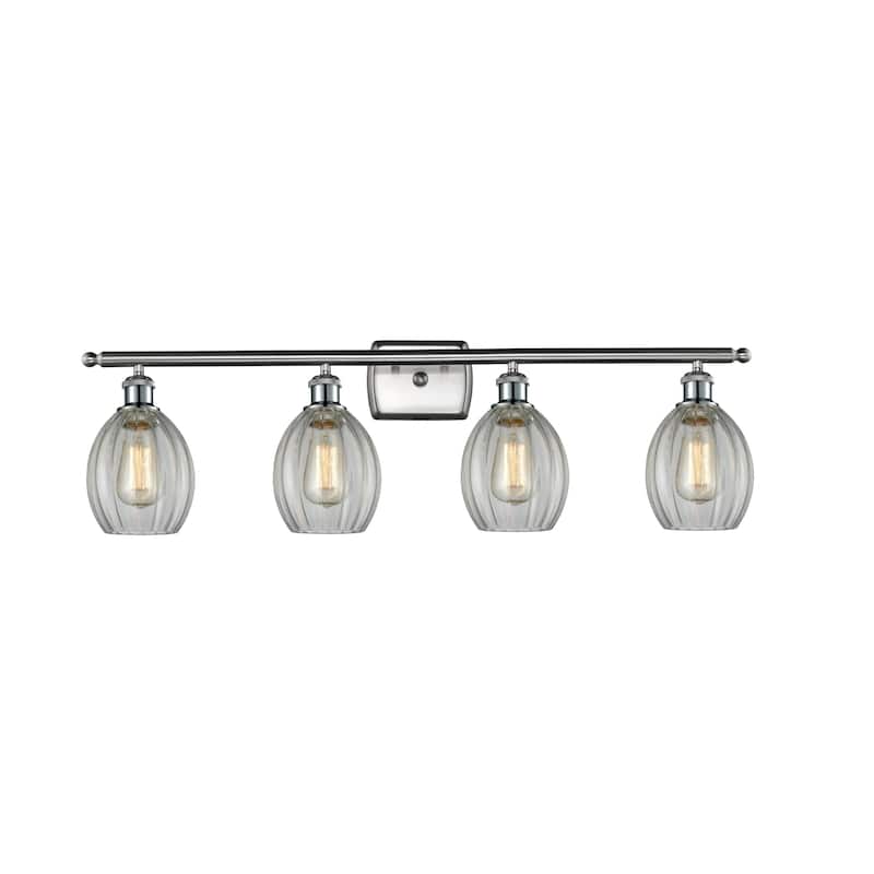 Innovations Lighting Eaton 4 Light 36" Wide Bathroom Vanity Light - Brushed Satin Nickel / Clear Fluted