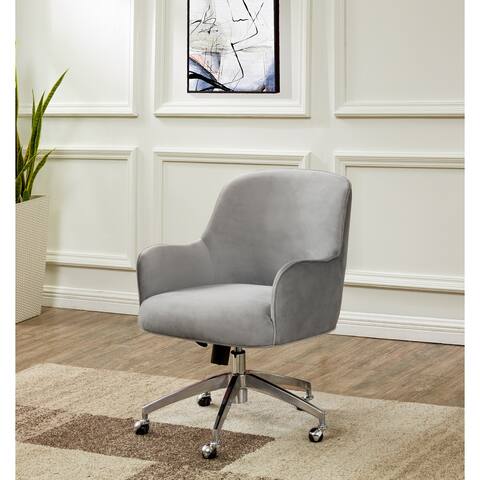 SAFAVIEH Couture Kierstin Adjustable Swivel Desk Chair - 26.5" W x 27.8" L x 33.3" H