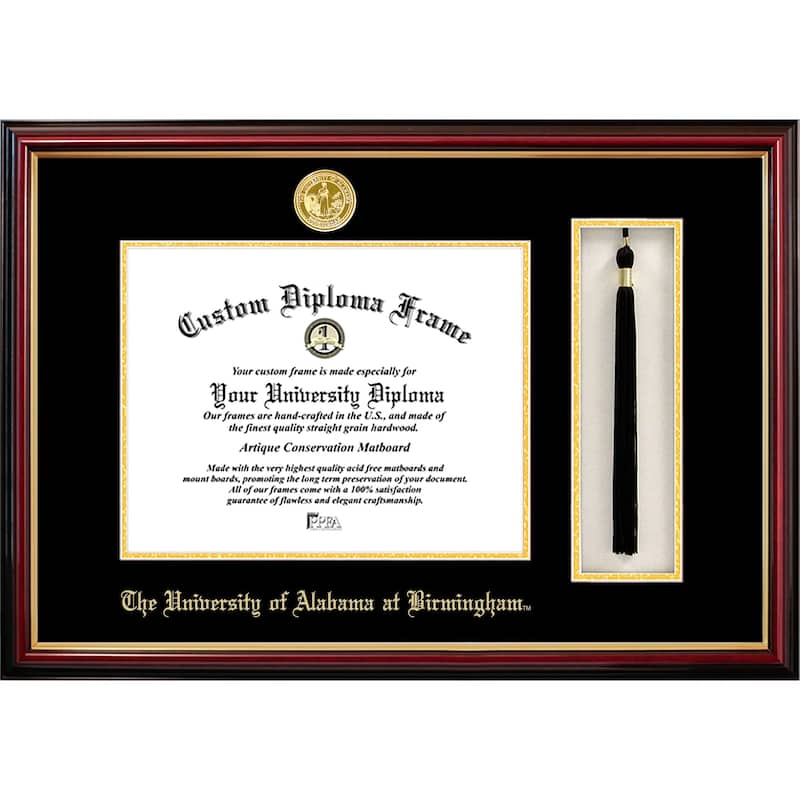 University of Alabama, Birmingham 11w x 8.5h Tassel Box and Diploma Frame