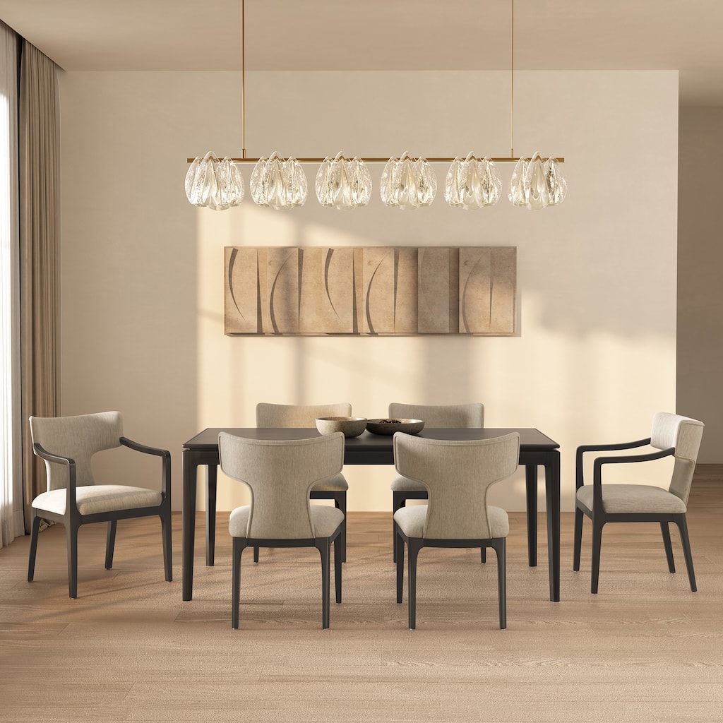 Eloria Chenille Wood Side Chair Set of 2