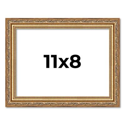 11x8 Frame Red Solid Wood Picture Frame Width 1.75 Inches | Interior Frame Depth 1 13/16 Inches