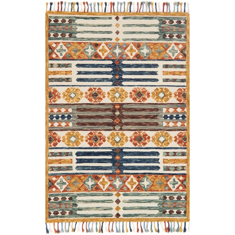 Alexander Home Santa-Fe Boho Hand-Hooked Wool Rug