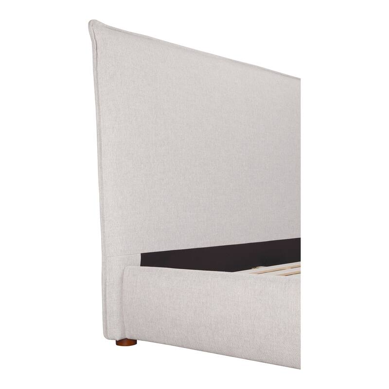 NADAAL STUDIOS Uriel Queen Bed, Solid Acacia Wood, Turned Detailing, Dark Brown