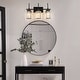 preview thumbnail 89 of 103, Modern Black 1/2/3/4/5-Light Bathroom Crystal Vanity Light Wall Sconces
