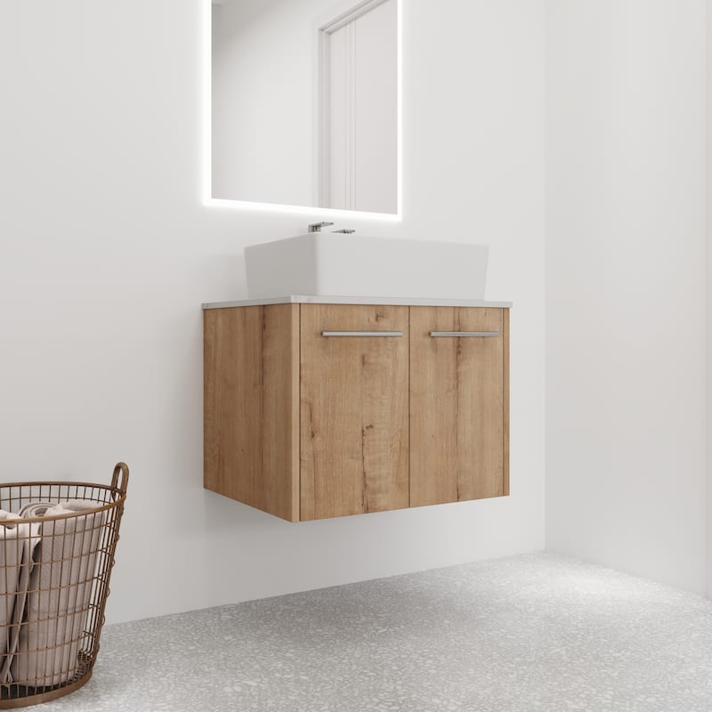 Bathroom Vanity With Sink In 24/30 Inch, Floating Bathroom Vanity With Soft Close Door