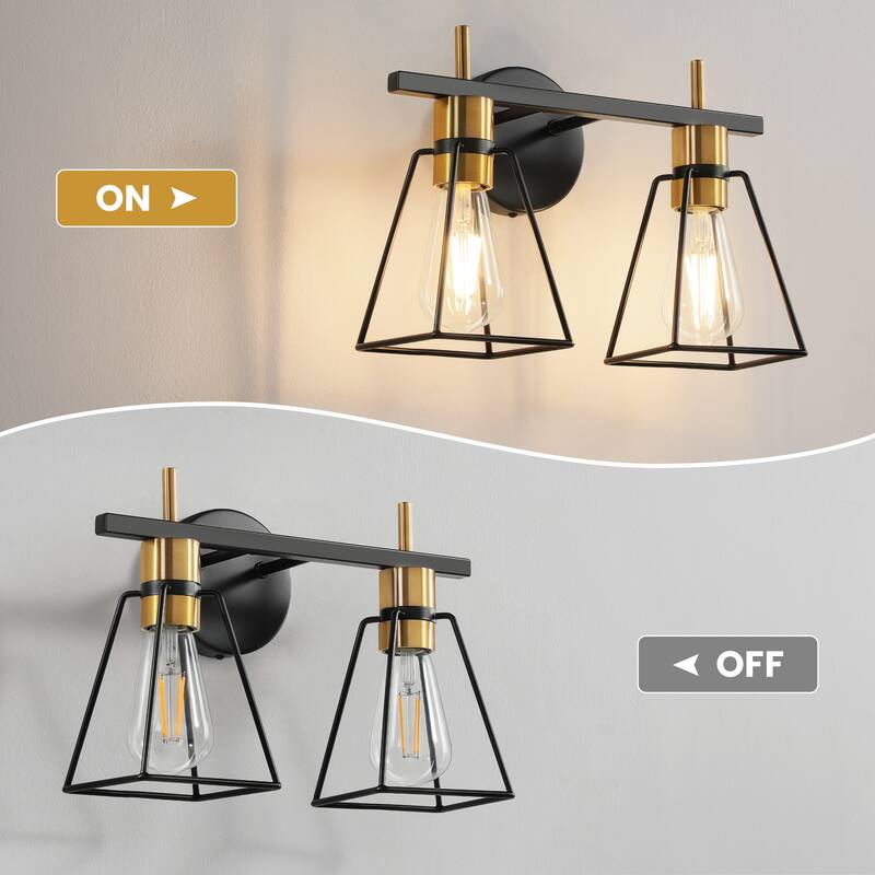 2&3 - Light Dimmable Modern Bathroom Vanity Light with Metal Frame