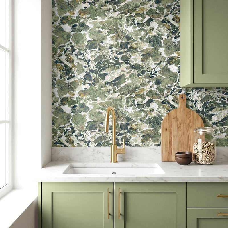 Harry & Grace Faux Stone Marble Peel and Stick Natural Wall Backdrop Panel