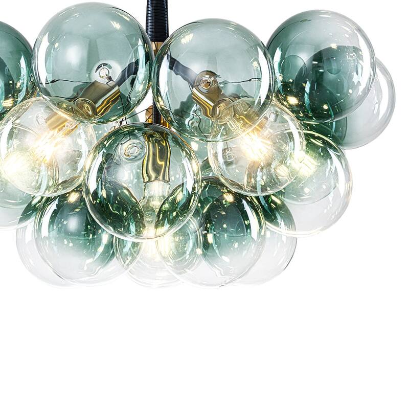 6-Light Bold Modern Gradient Glass Cluster Bubble Chandelier - 24.8 in