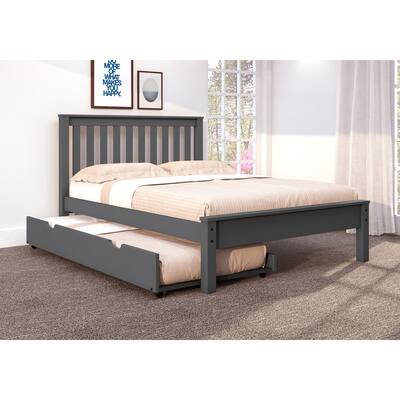 Full Contempo Bed in Dark Grey with Twin Trundle