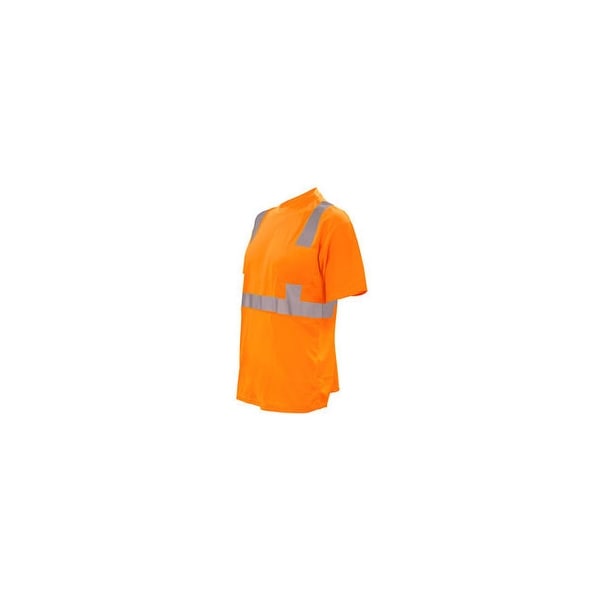 Cordova spv4102xl cor-brite short sleeve pocket t-shirt with reflective tape orange 2x-large