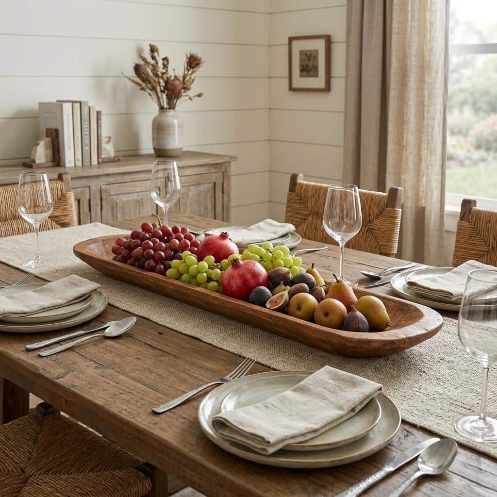 HomeRoots 30" Natural Solid Wood Oval Dough Bowl - 30.00 in. x 6.00 in. x 2.50 in.
