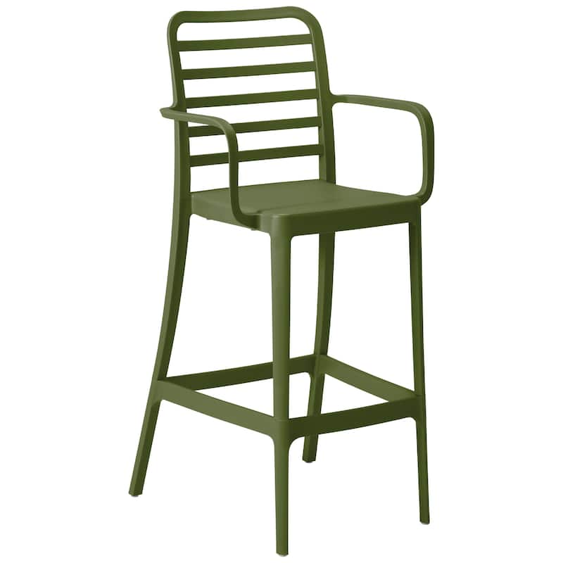 Frond and Form 29.5 Inch Outdoor Bar Stool (Set of 2)