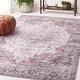 preview thumbnail 20 of 18, SAFAVIEH Tucson Machine Washable Slip Resistant Korneliya Oriental Medallion Rug - Light Grey/Rust - 5' x 8'