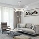 preview thumbnail 13 of 18, 42'' 4 Retractable Blades Modern LED Ceiling Fan with Remote