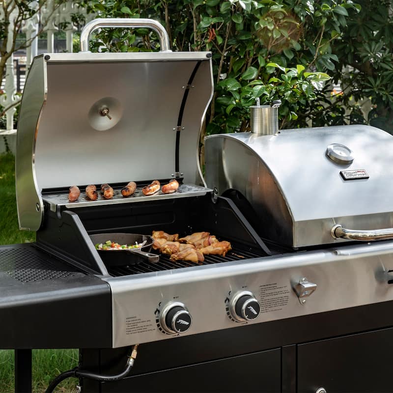 Royal Gourmet 3-Burner Dual Fuel Cabinet Gas and Charcoal Grill Combo