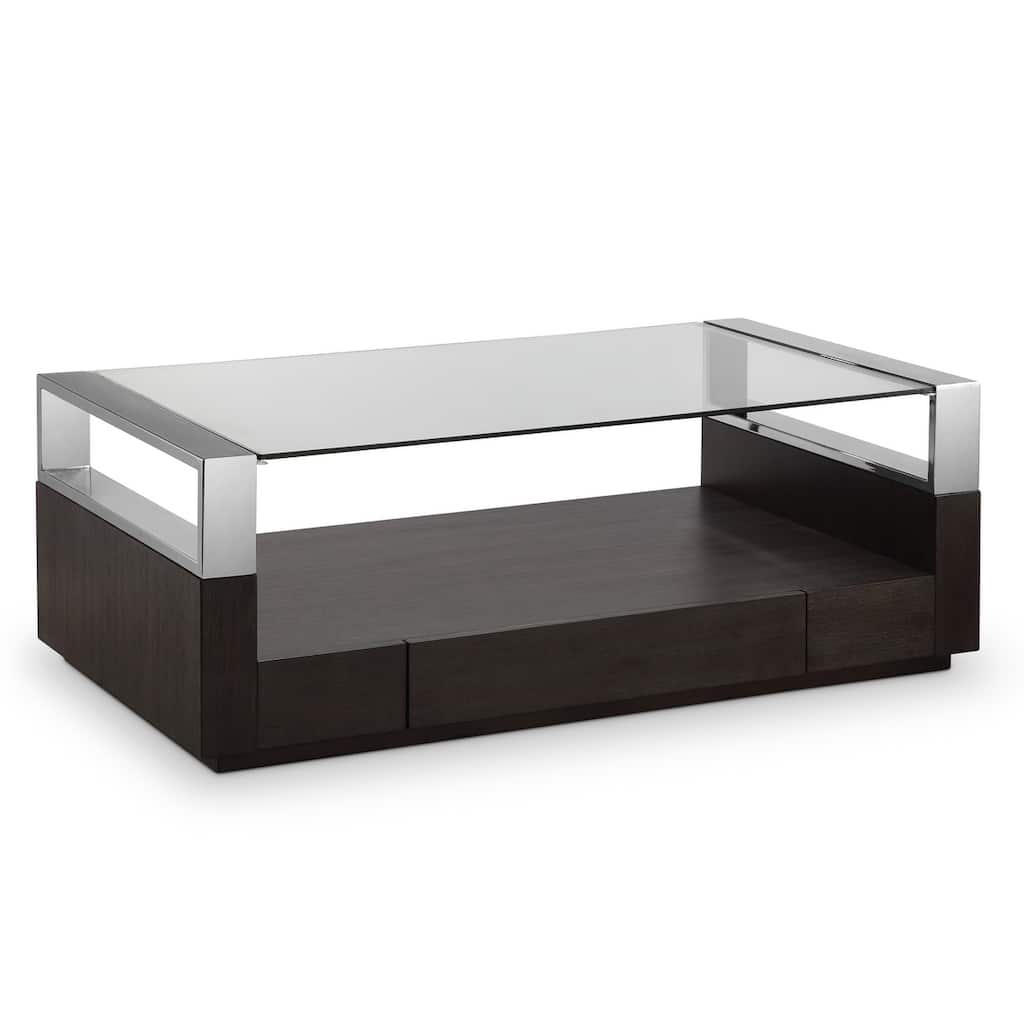 Magnussen Home Revere Graphite Rectangular Cocktail Table with Casters - 50''W x 28''D x 18''H