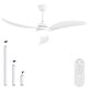 preview thumbnail 58 of 75, Sofucor 42/52 Inch Low Profile Flush Mount Ceiling Fan with Light,Remote Control,Solid wood/ABS Blades,Reversible Quiet DC Motor